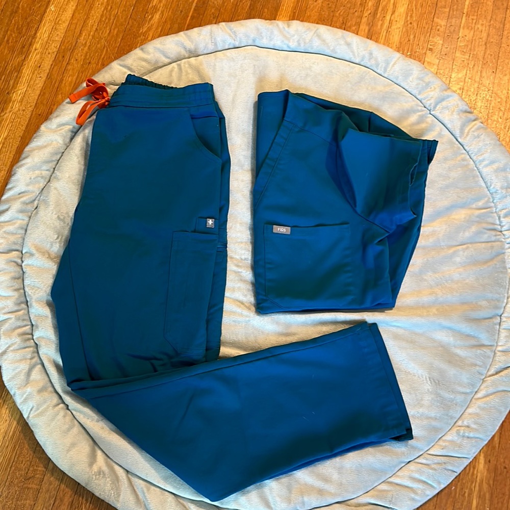 Figs Scrub Set-Alps Blue